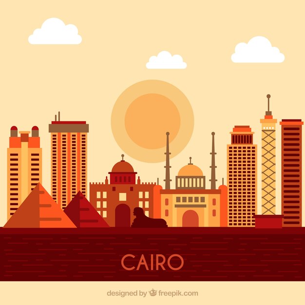 Skyline de el cairo, egipto