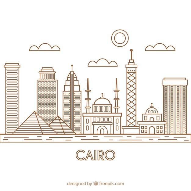 Skyline de el cairo, egipto