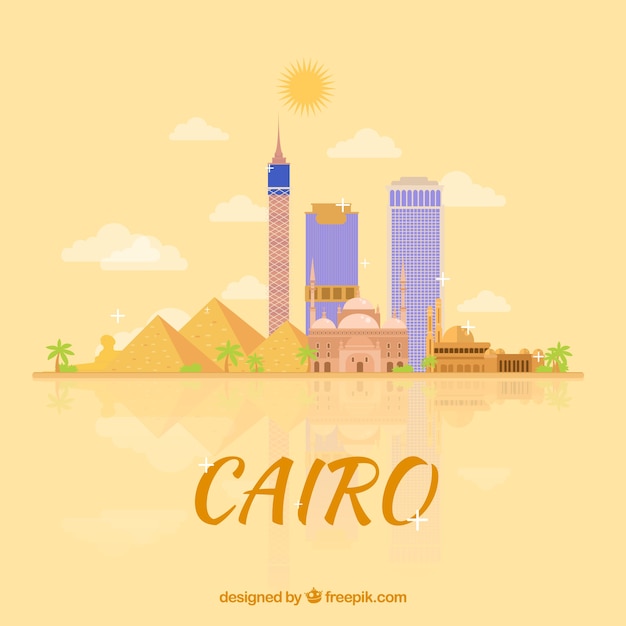Skyline de el cairo, egipto