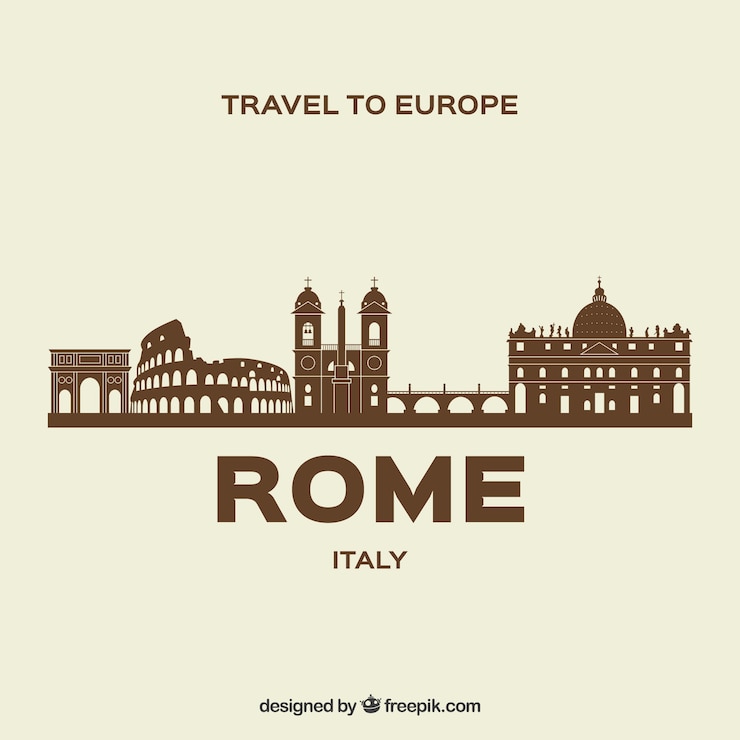 Vector gratuito skyline moderna de roma