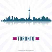 Vector gratuito skyline moderna de toronto