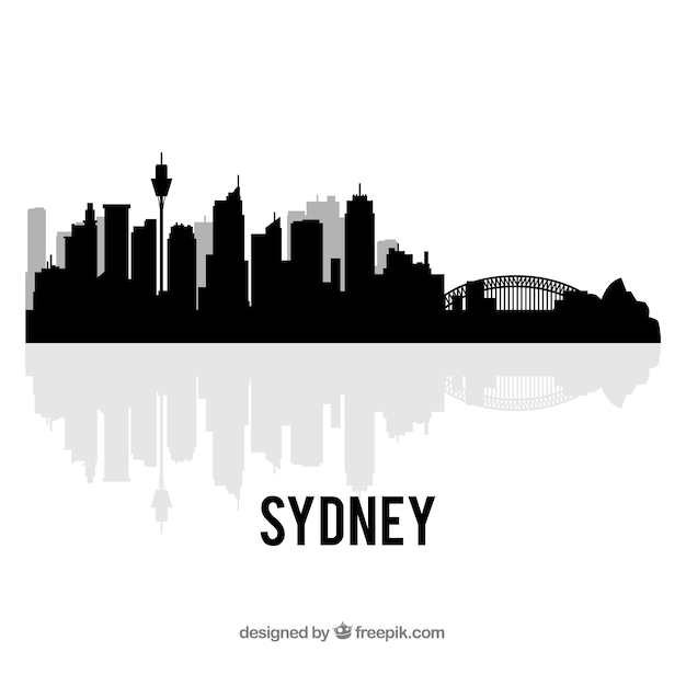 Skyline negra de sydney