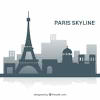 Vector gratuito skyline de parís