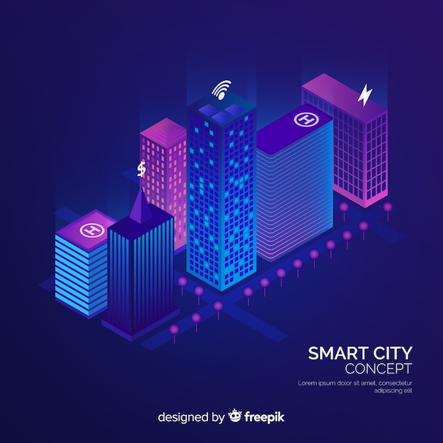 Smart city en isométrico