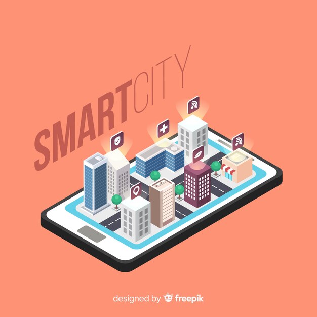 Smart city en isométrico