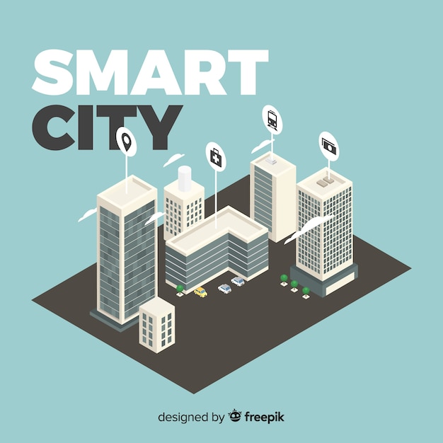 Smart city en isométrico