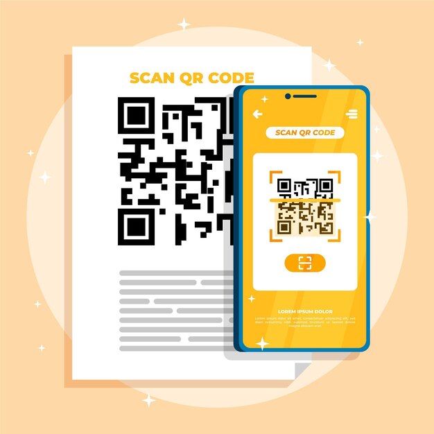 Smartphone escaneando código qr