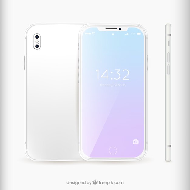 smartphone con fondo abstracto