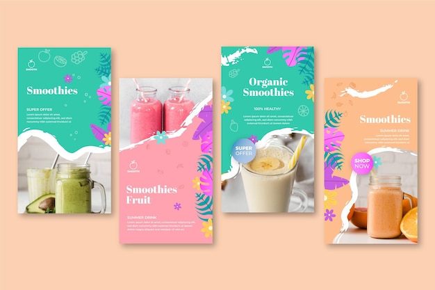 Smoothies bar historias de instagram