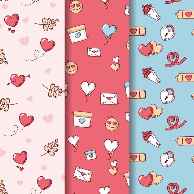 Sobre y amor de patrones sin fisuras de San Valentín