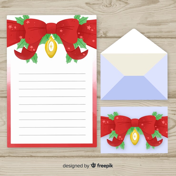 Vector gratuito sobre y carta de navidad