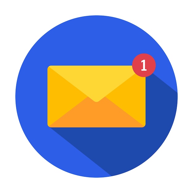 Sobre de correo con 1 alerta