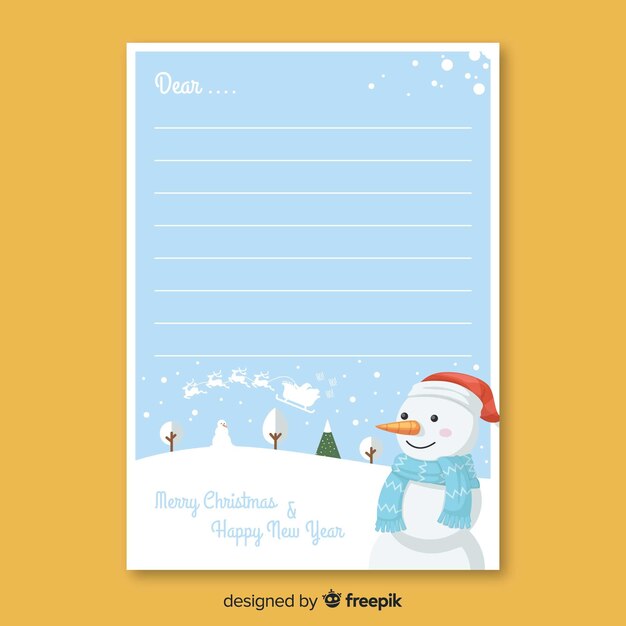 Sobre navidad muñeco de nieve