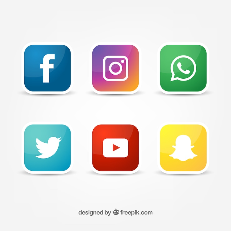 Vector gratuito sociales icono vector redes sociales