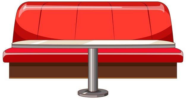 Sofá de comedor retro americano aislado
