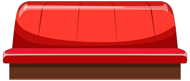 Vector gratuito sofá de comedor retro americano aislado