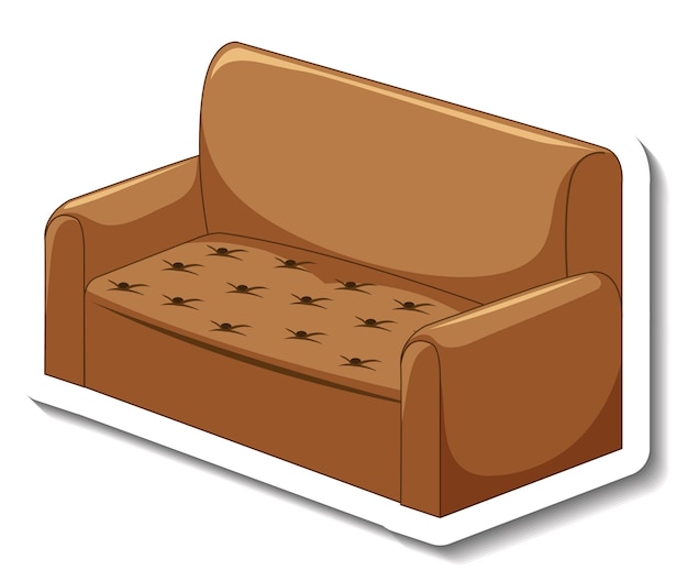 Sofá de tres plazas vintage marrón