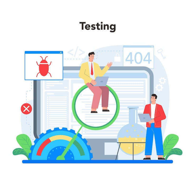 Vector gratuito software developer concept idea of programming and coding system development digital technology software developing company writing code isolated vector illustration