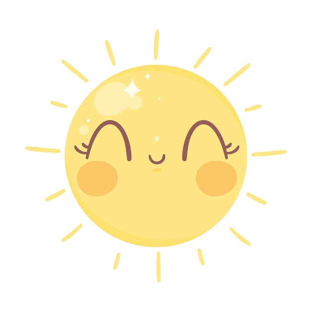 sol estacional sonriendo kawaii