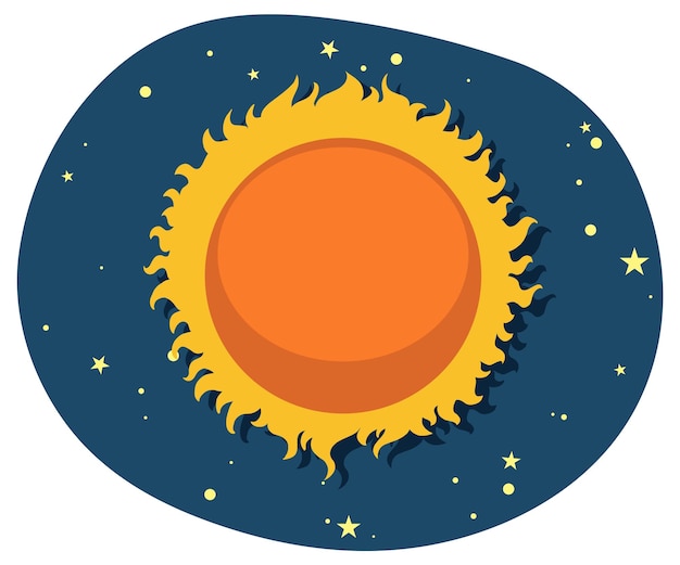 Sol en vector de fondo espacial