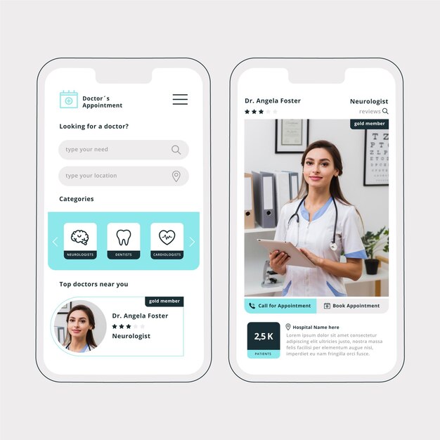 Solicitud de reserva médica con foto