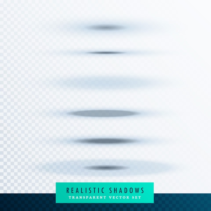 Vector gratuito sombras suaves y redondas realistas
