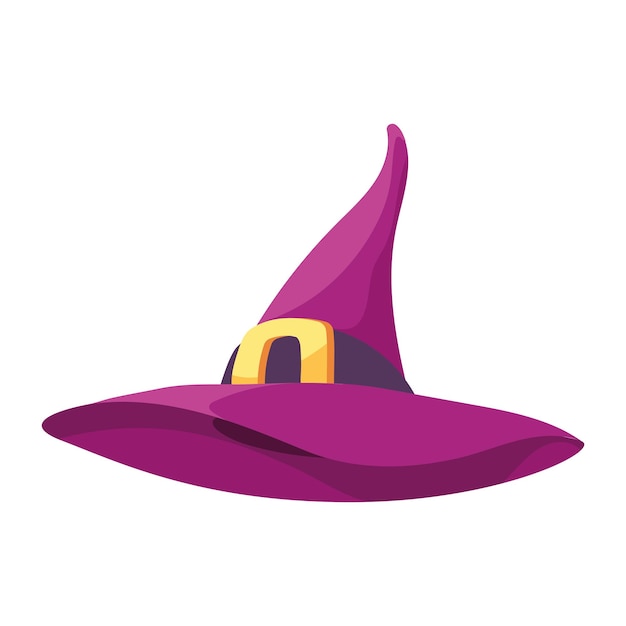 Vector gratuito el sombrero de la bruja de halloween usa una ilustración aislada