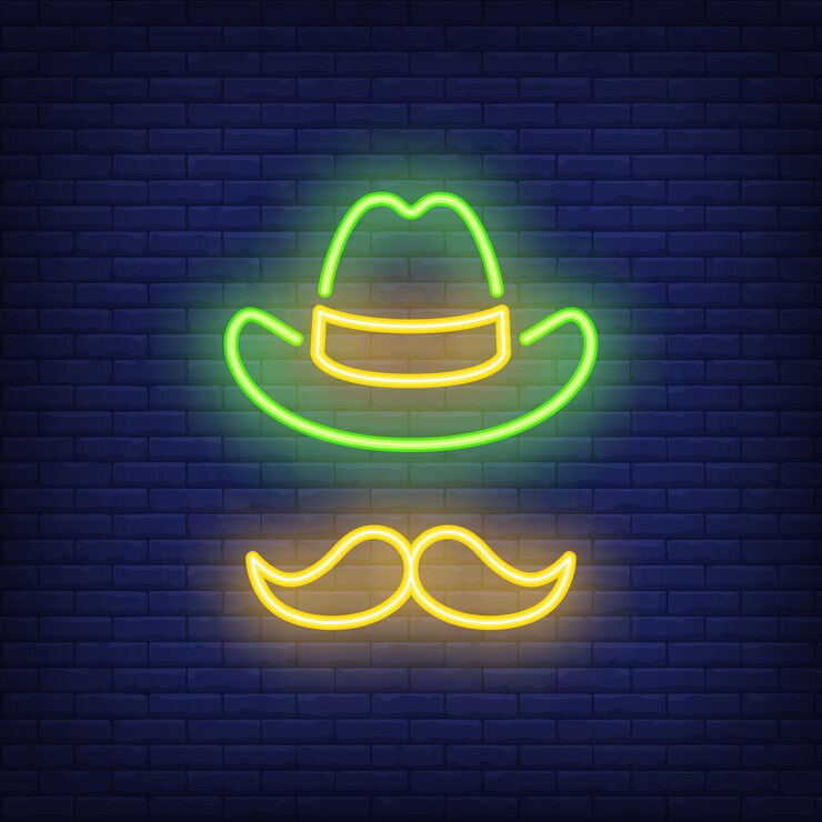 Vector gratuito sombrero de duende y bigotes para el día de san patricio en el fondo de ladrillo.