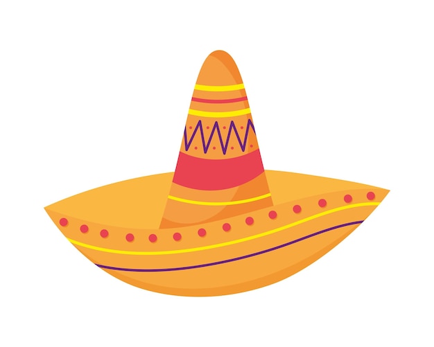 Vector gratuito sombrero mexicano de herencia hispana