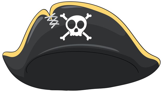 Sombrero de pirata con calavera y huesos cruzados