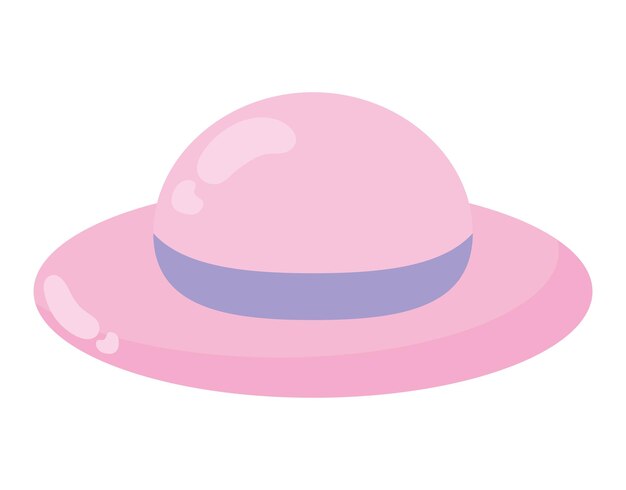 Sombrero de playa rosado