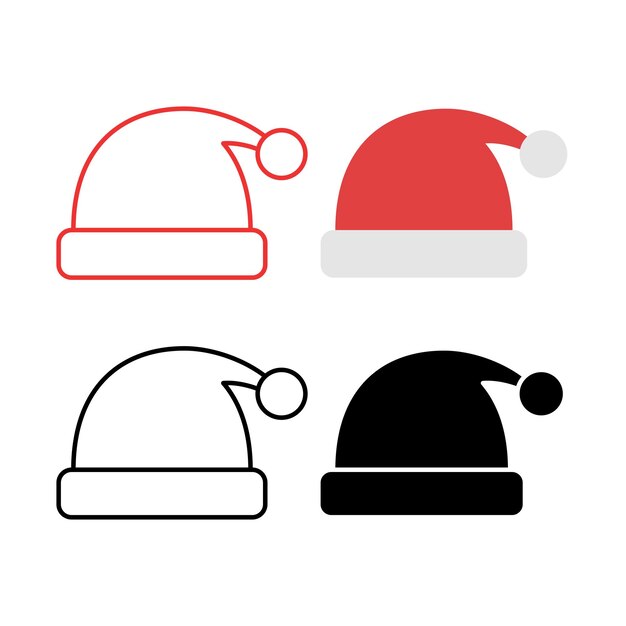 El sombrero de Santa Claus tiene cuatro estilos.