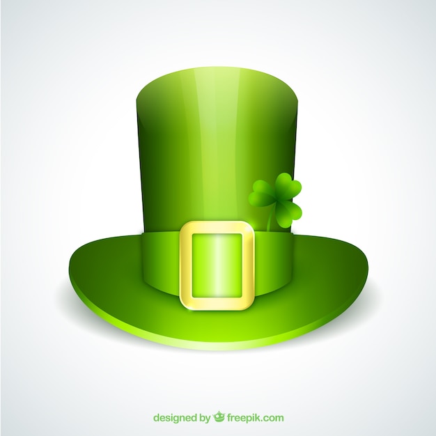 Vector gratuito sombrero verde de san patricio