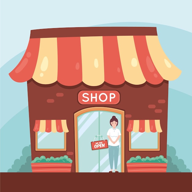 Somos diseño de letrero de tienda abierta