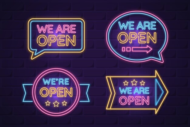 Somos un tema abierto de letrero de neón
