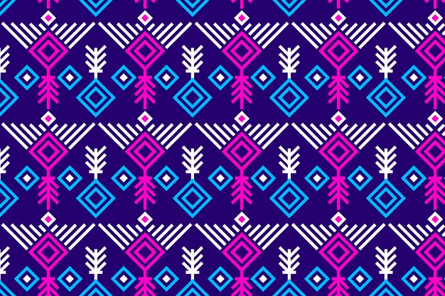 Songket de patrones sin fisuras vívidos violeta y rosa