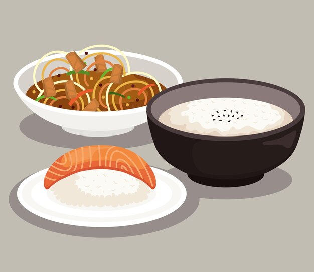 sopa y comida japonesa