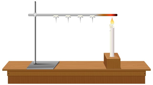 Soporte de laboratorio sobre fondo blanco de escritorio