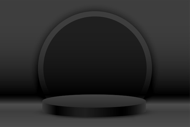 soporte de pedestal vacío negro oscuro para la promoción del producto
