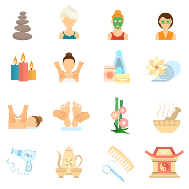 Spa Icons Flat