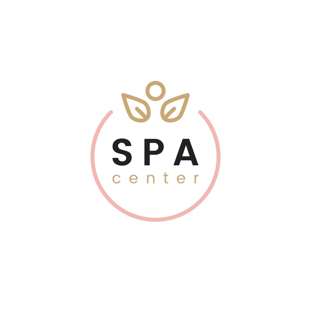 Spa un nd vector de logo de centro de bienestar