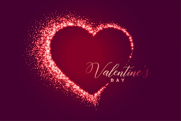 Sparkle heart happy valentines day background