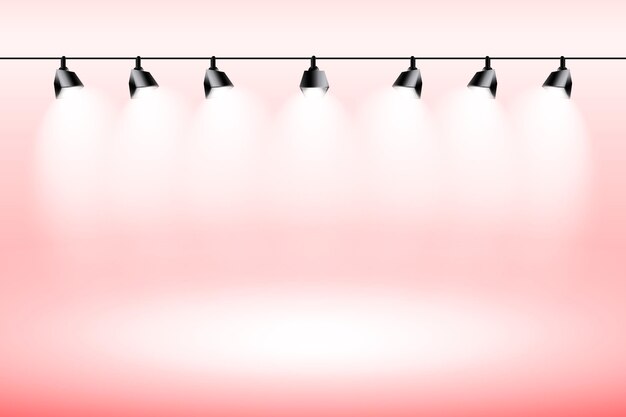Spot luces de fondo rojo studio
