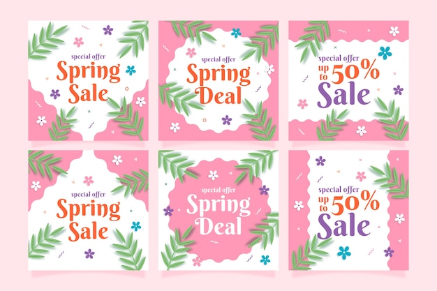 Spring sale instagram post collection