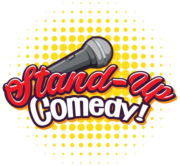 Stand Up Comedy banner con micrófono