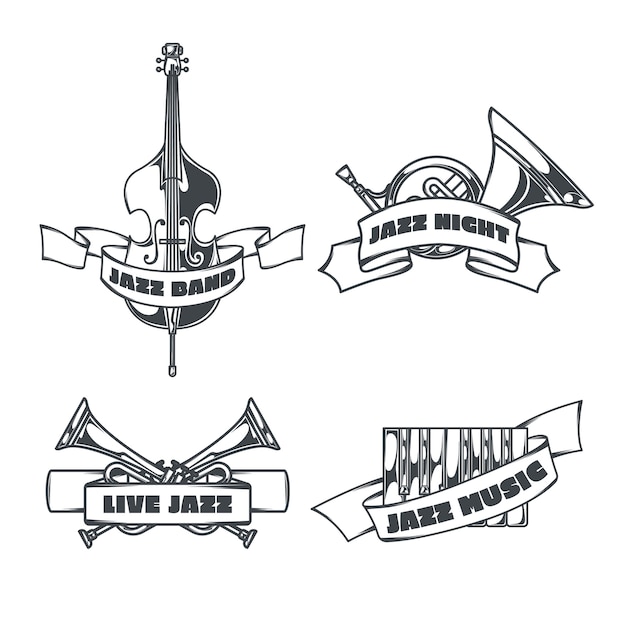 Steampunk conjunto de logotipo aislado con imágenes de estilo de dibujo de corazón de alas mecánicas y cintas con texto