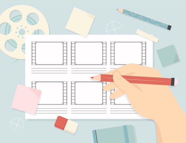 Storyboard y persona lista para crear