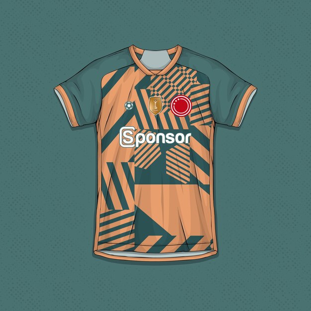 Sublimación Ropa de ejercicio Vectores Diseños de camisetas de fútbol personalizables