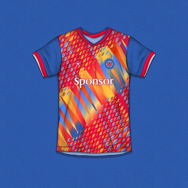 Sublimación Ropa de ejercicio Vectores Diseños de camisetas de fútbol personalizables