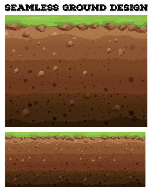 Subterráneo con césped en tierra.